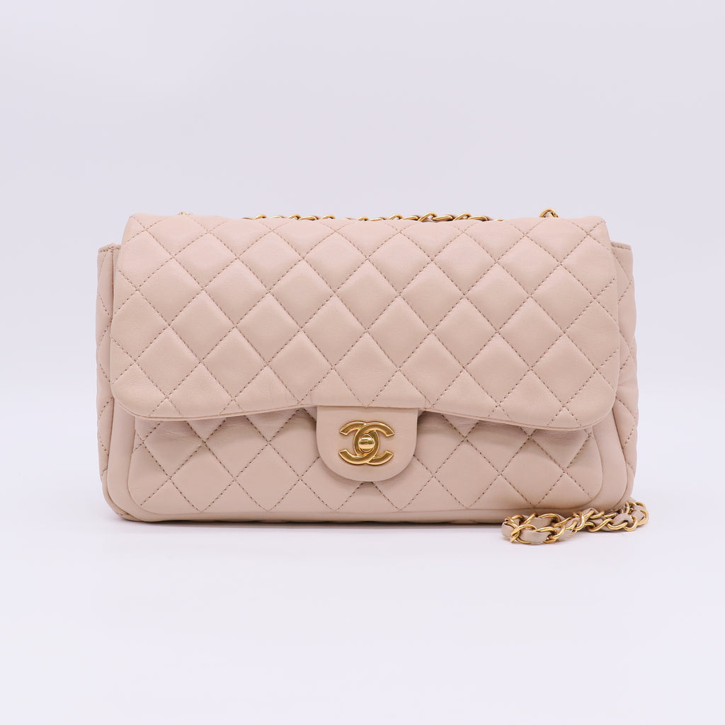 Chanel Classic Double Flap Bag Quilted Lambskin Medium Twins LDJ5230