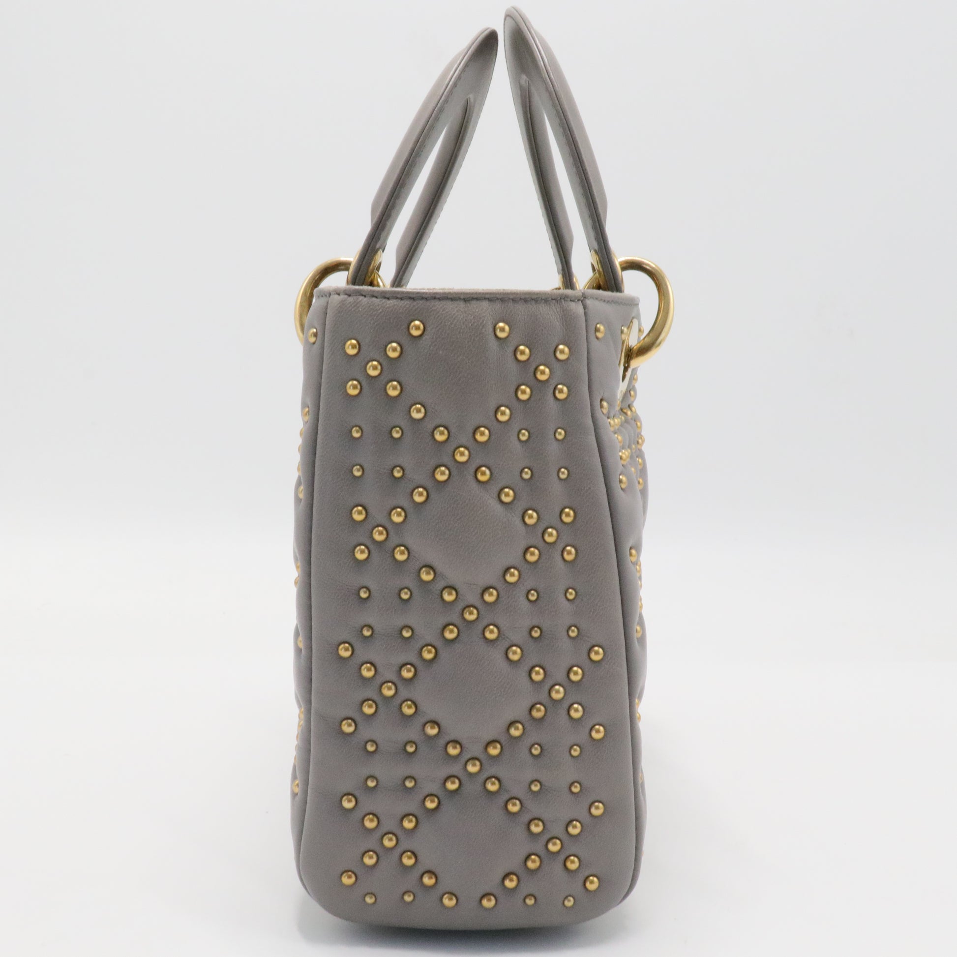 Supple Lady Dior Bag Cannage Studded Lambskin Medium