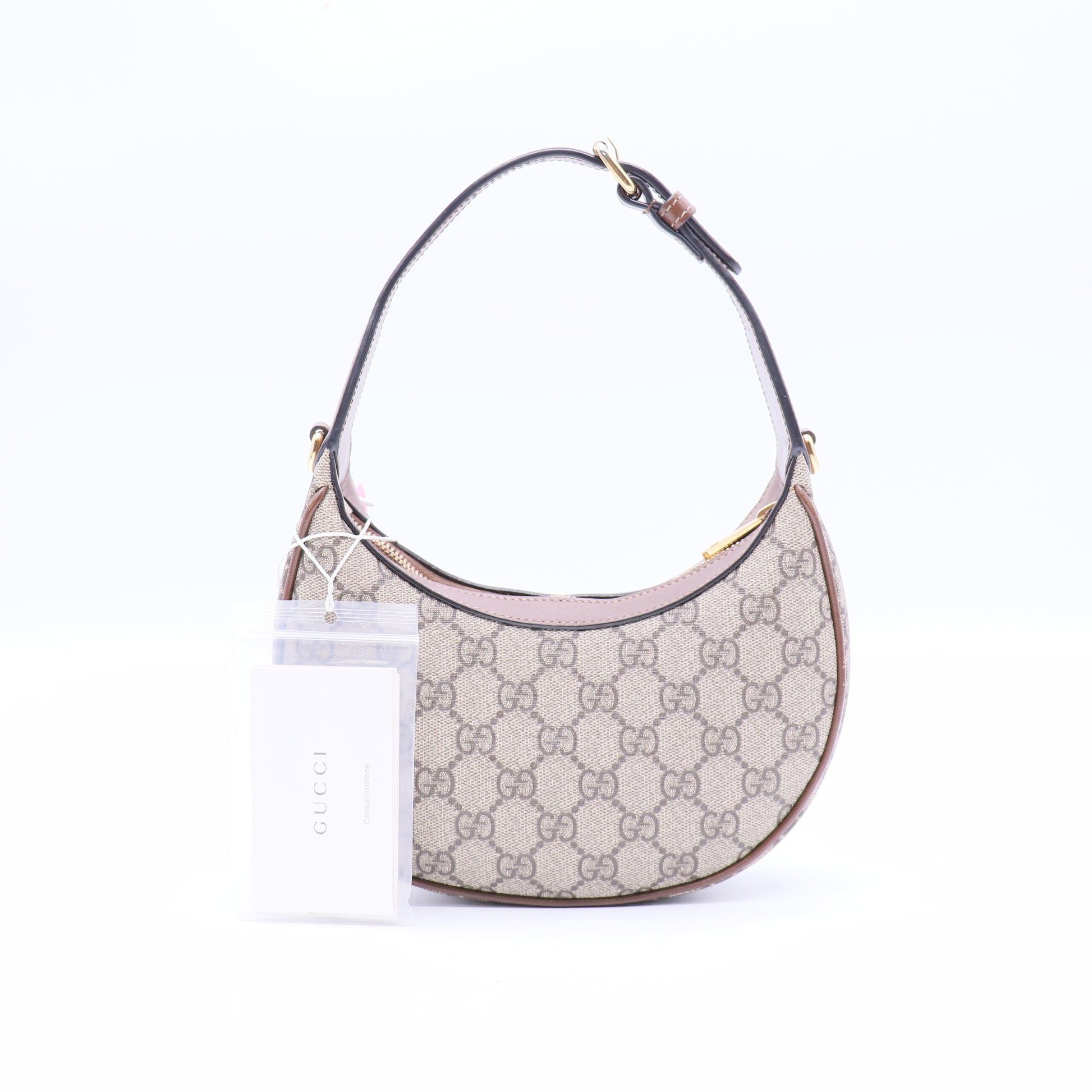 Interlocking G Patch Half Moon Hobo GG Coated Canvas Mini Twins LDJ3716