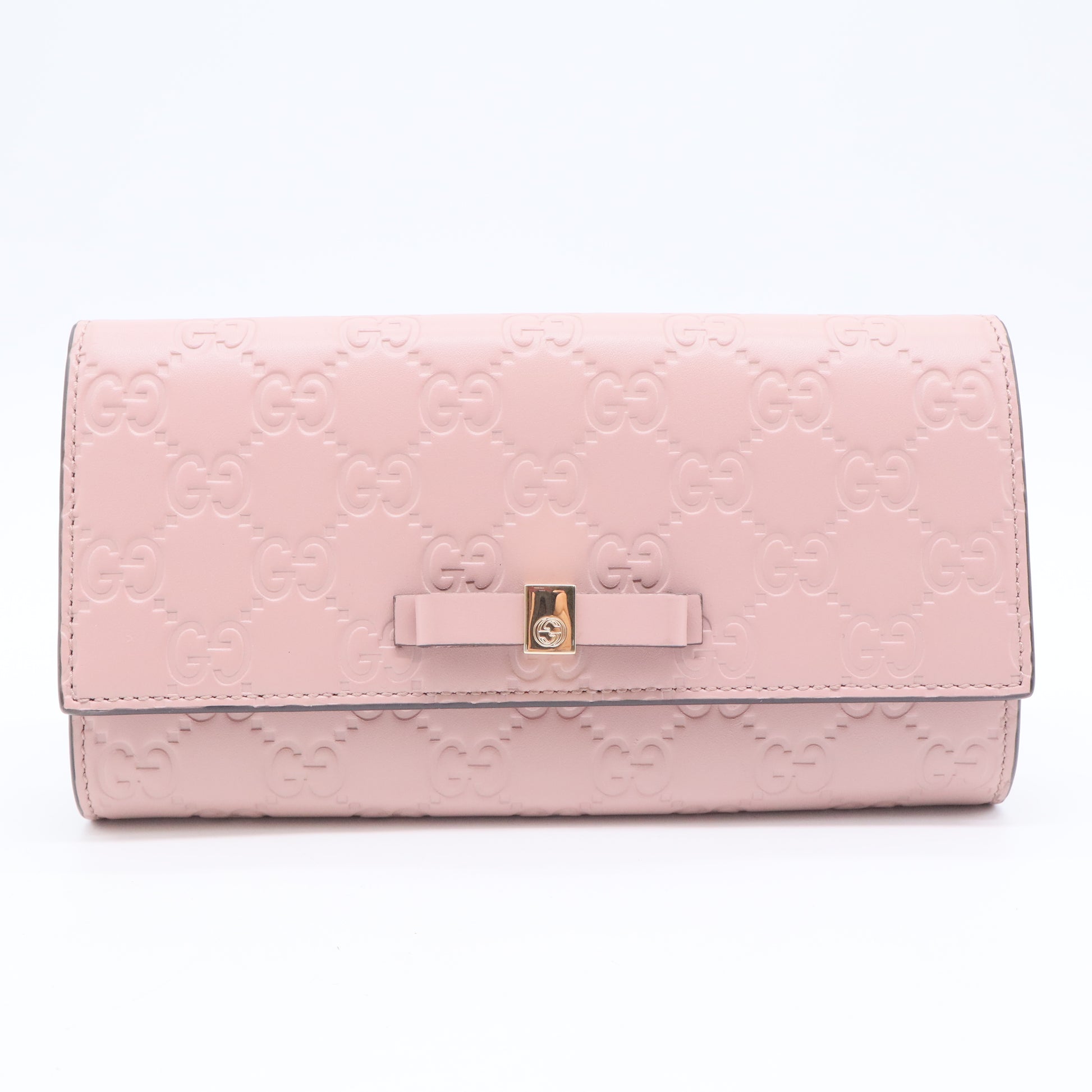 Bow Continental Wallet Guccissima Leather