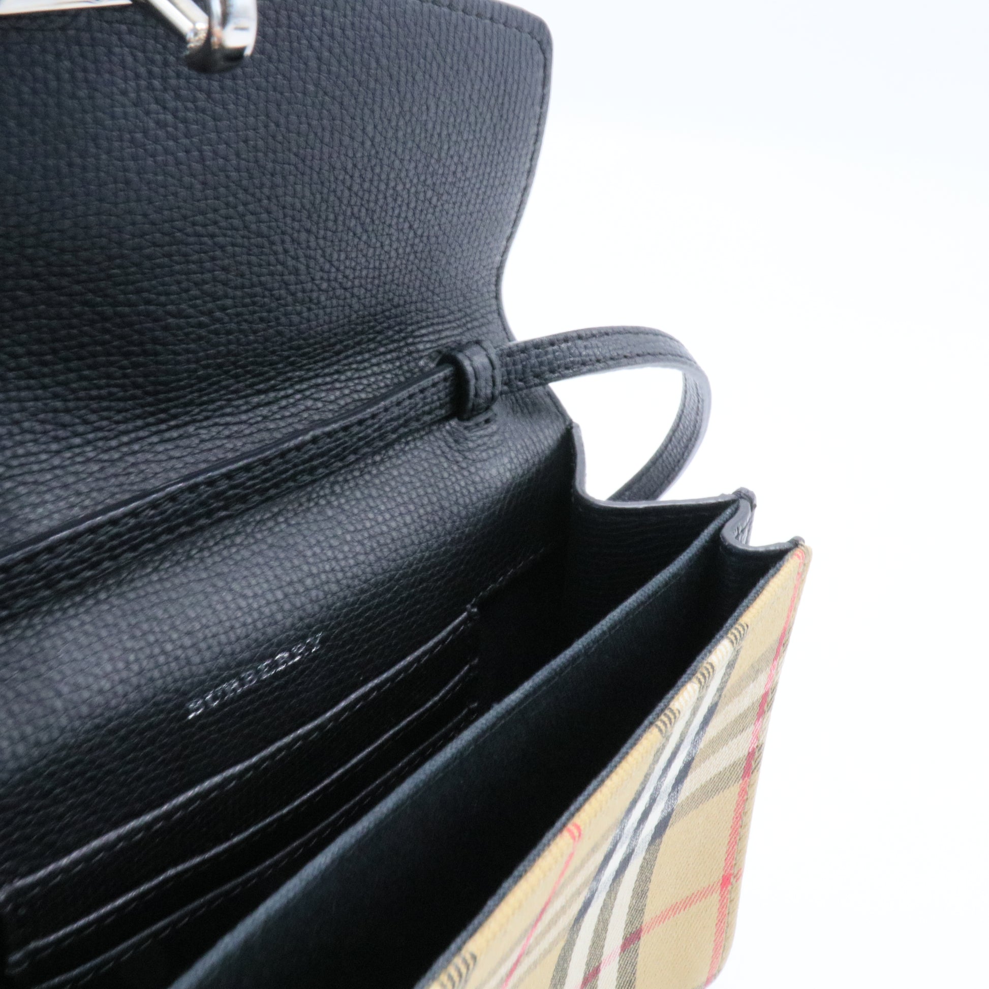 Macken House Check Leather Crossbody Bag