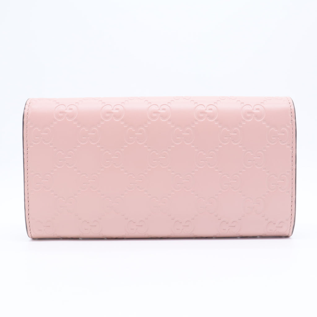Bow Continental Wallet Guccissima Leather