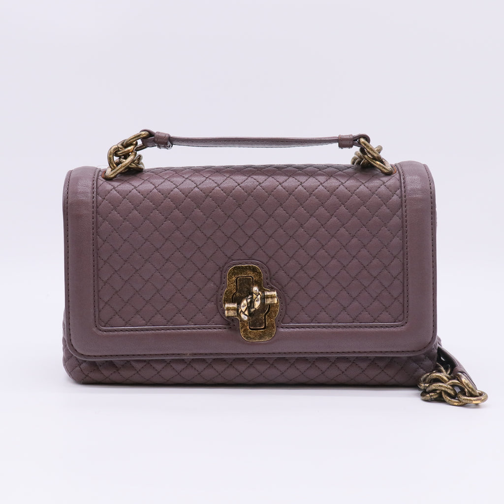 Bottega Veneta Quilted Leather Olimpia Knot Shoulder Bag Twins LDJ5212