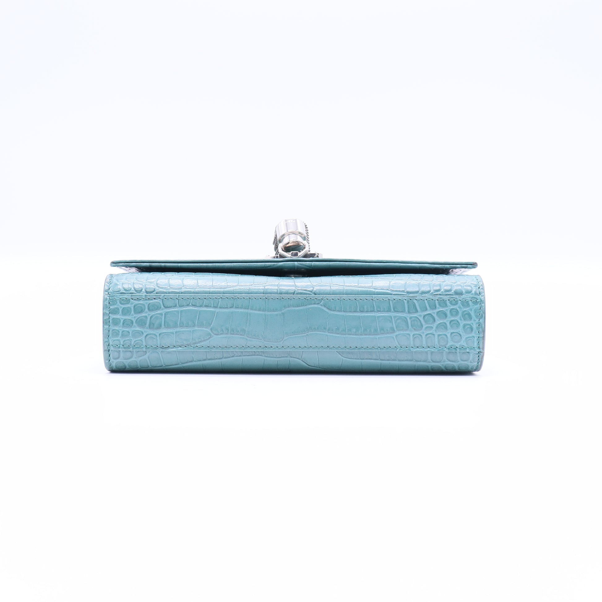 Classic Monogram Tassel Crossbody Bag Crocodile Embossed Leather Medium Twins LDJ3734