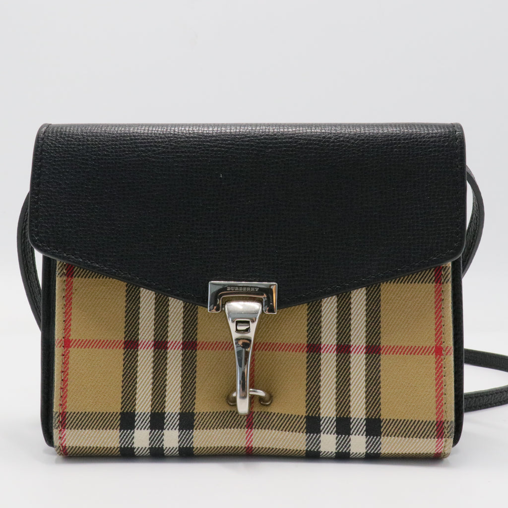 Macken House Check Leather Crossbody Bag