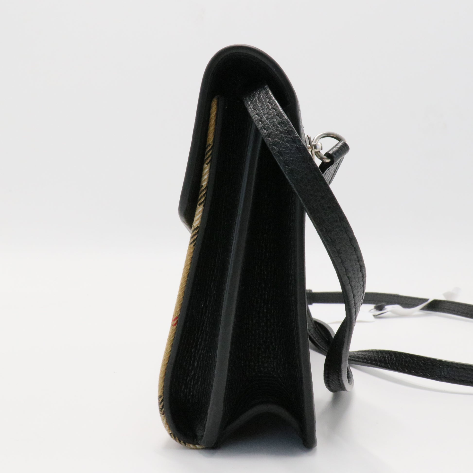Macken House Check Leather Crossbody Bag