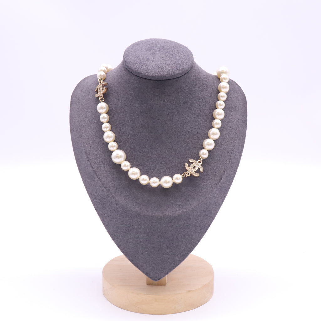 Chanel Pearl CC 100th Anniversary Choker Necklace W23317