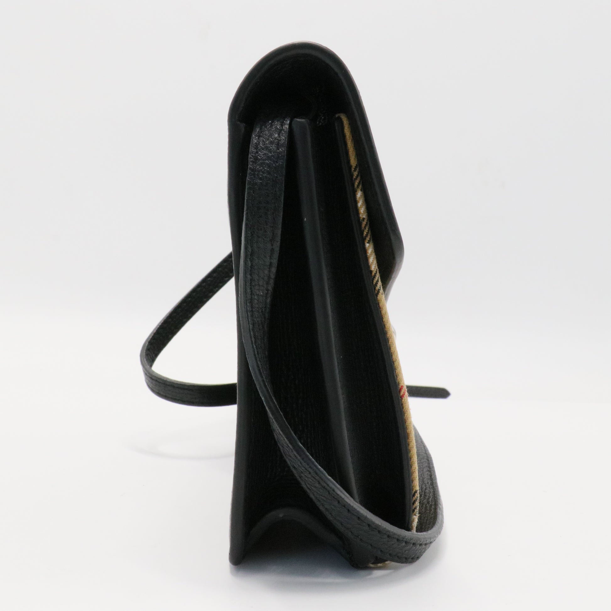 Macken House Check Leather Crossbody Bag