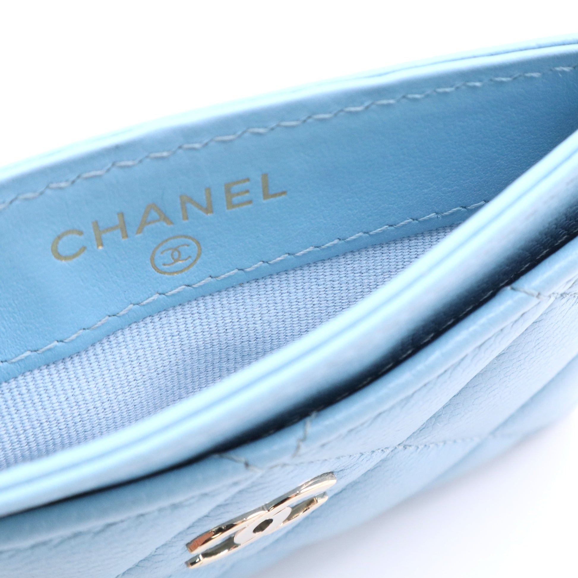 Chanel Classic Card Holder Quilted Caviar Twins