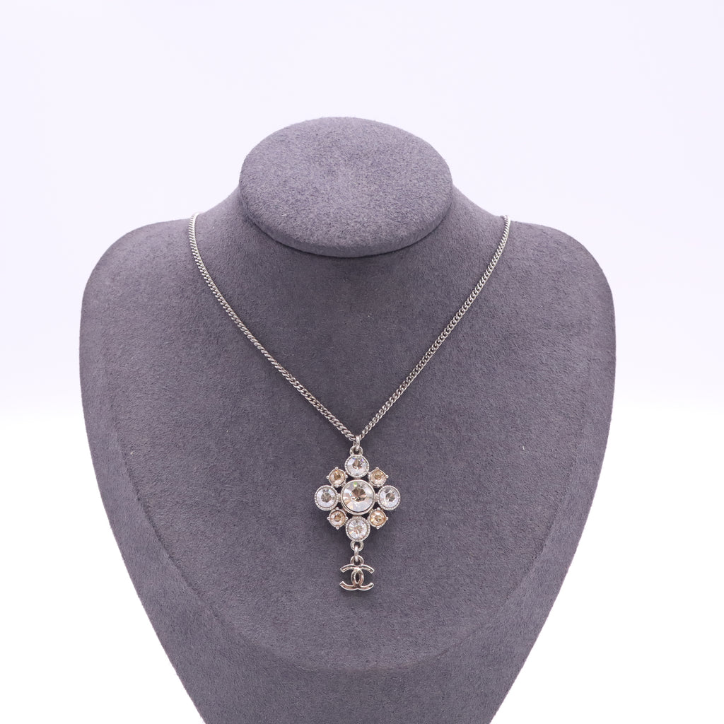 Chanel Cruise Collection Rhinestone Maltese Cross Pendant Necklace W23286