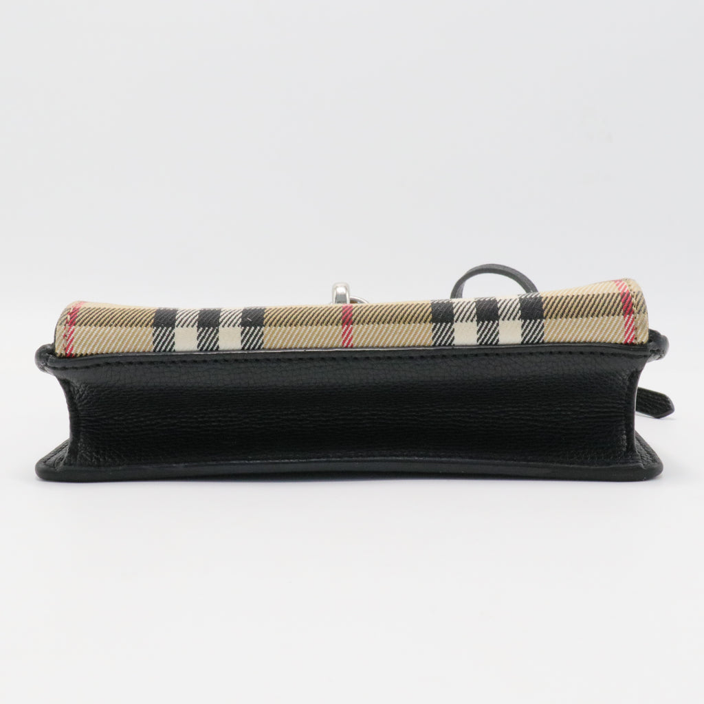 Macken House Check Leather Crossbody Bag