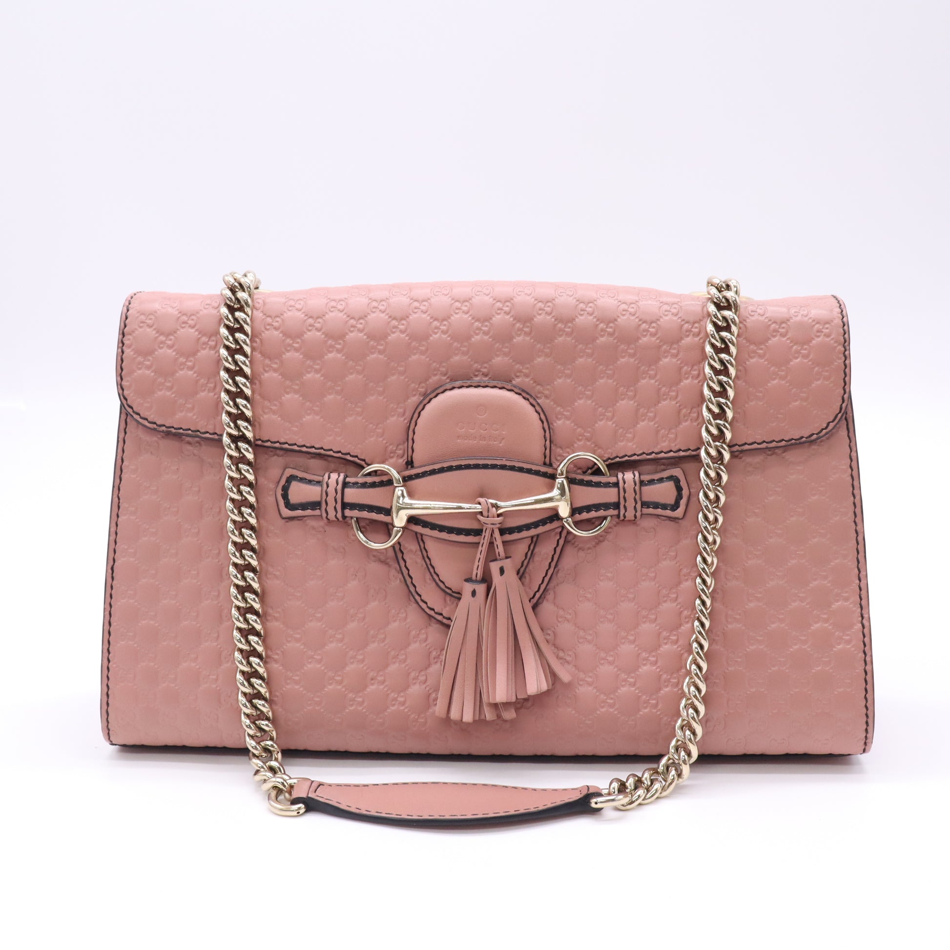 Microguccissima Medium Emily Chain Shoulder Bag Soft Pink B23439