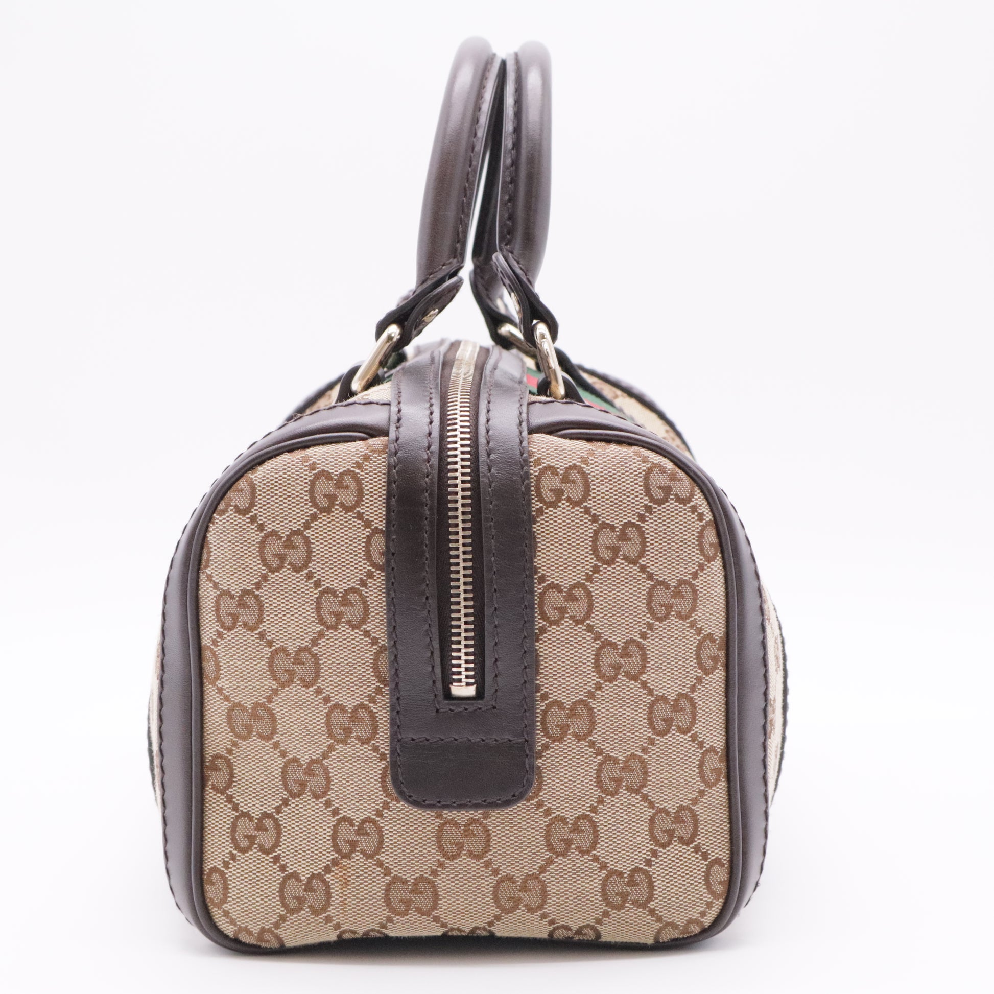 Vintage Web Boston Bag GG Canvas Small