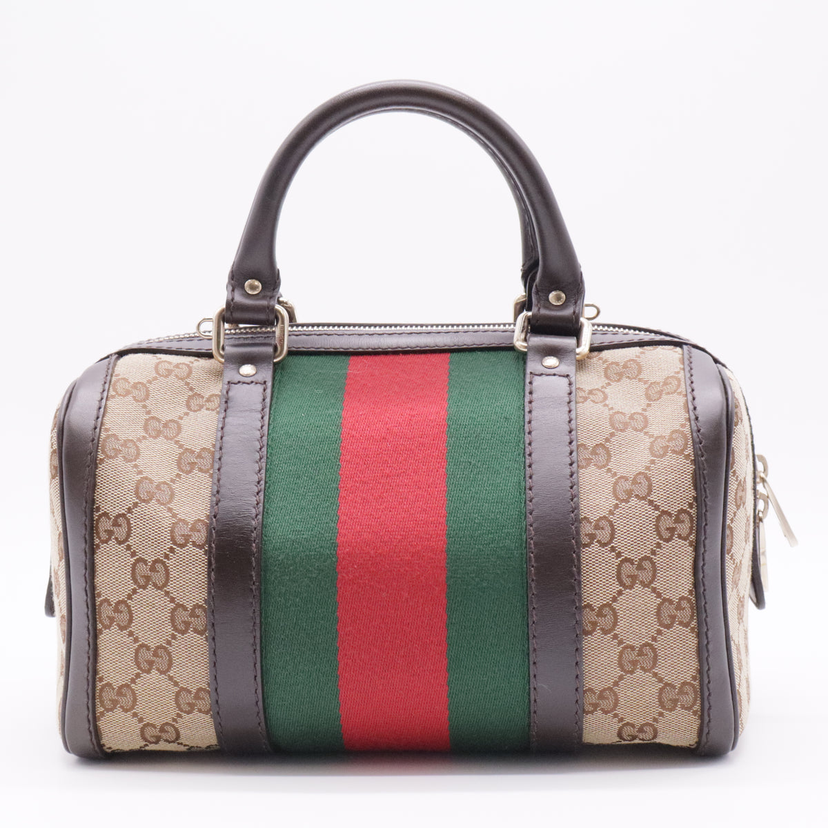 Vintage Web Boston Bag GG Canvas Small