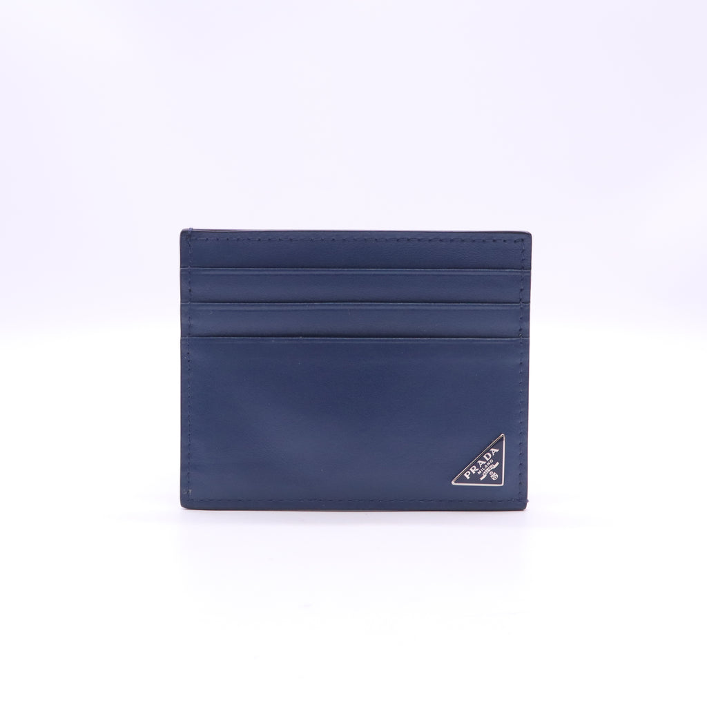 Prada Saffiano Leather Triangle Logo Card Holder W23314