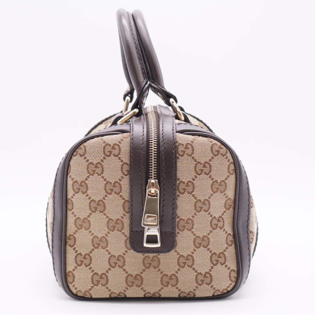 Vintage Web Boston Bag GG Canvas Small