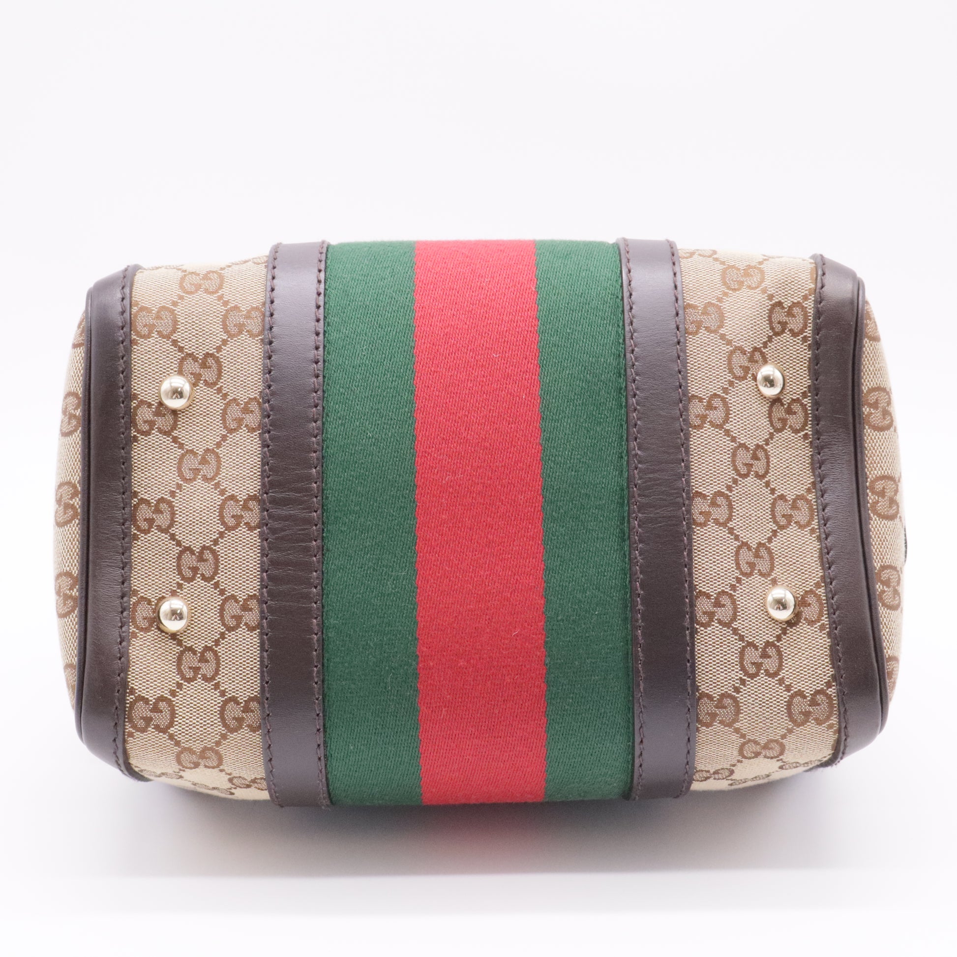 Vintage Web Boston Bag GG Canvas Small