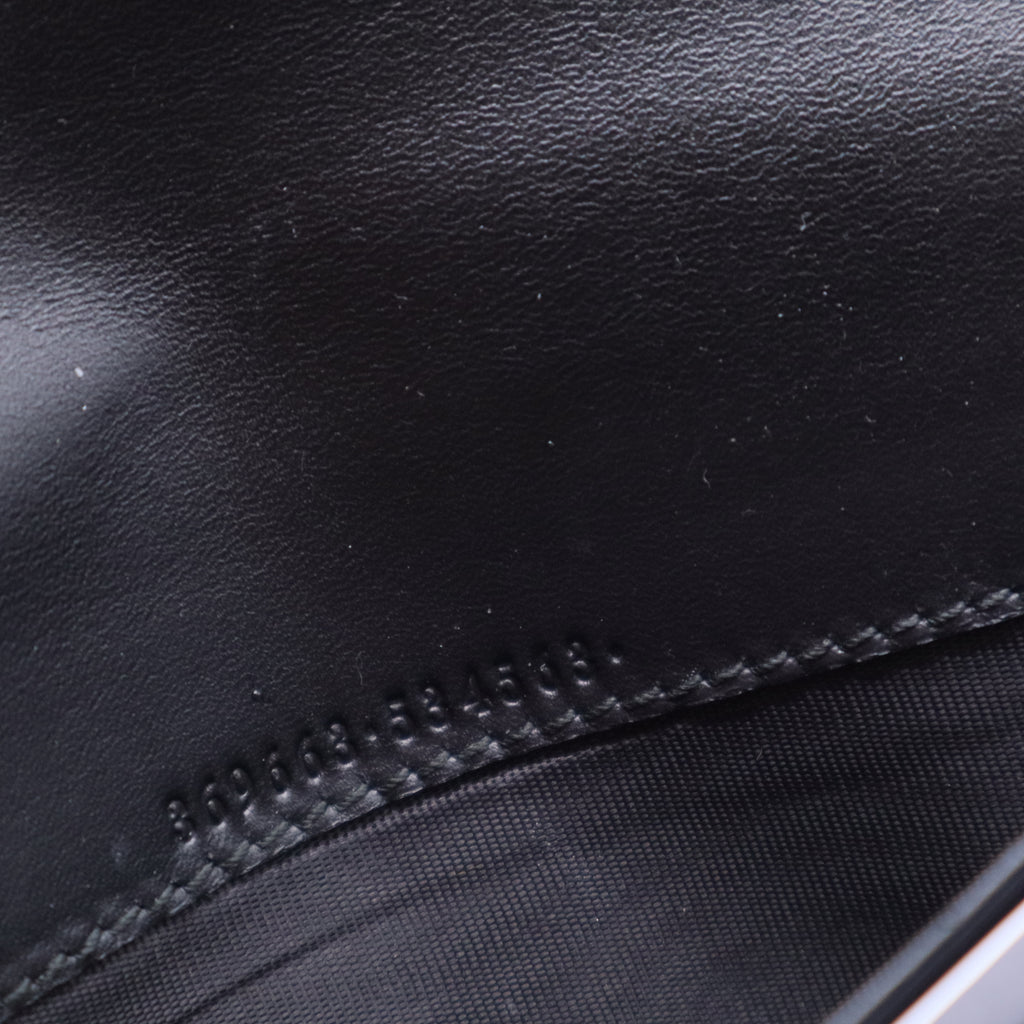 Black Guccissima Leather GG Icon Continental Wallet