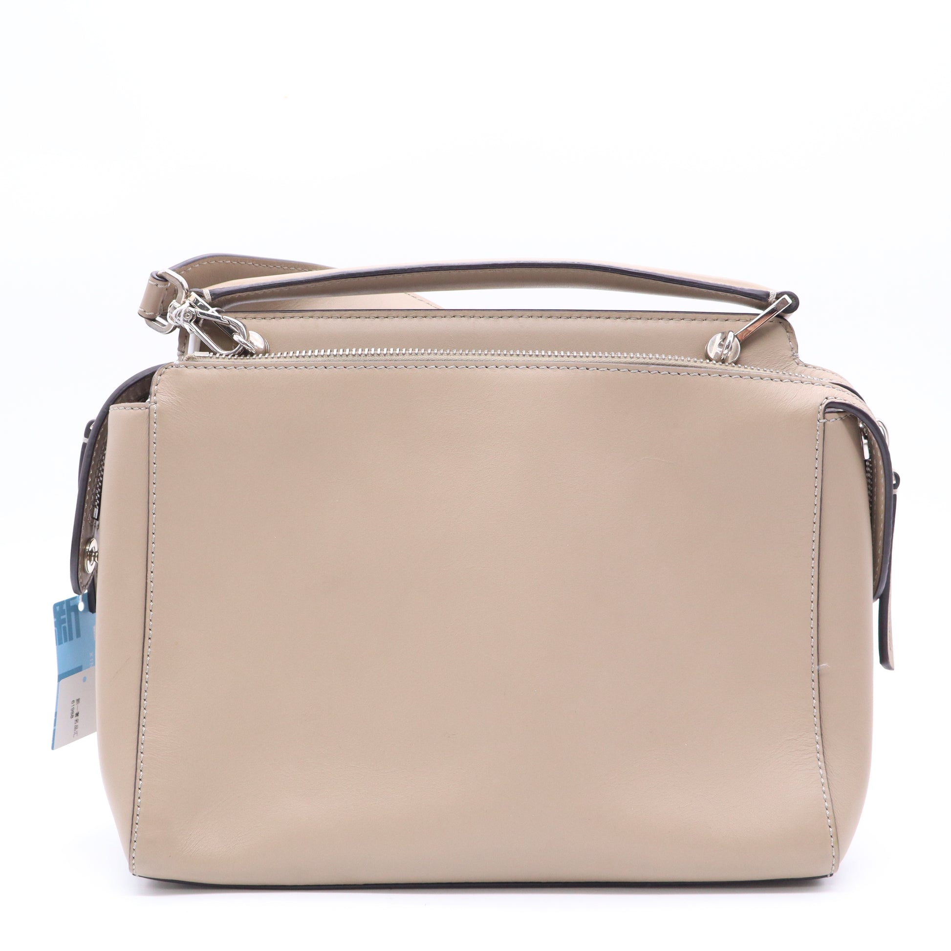 Fendi Grey Smooth Calfskin Leather Dotcom Satchel Bag  B21209