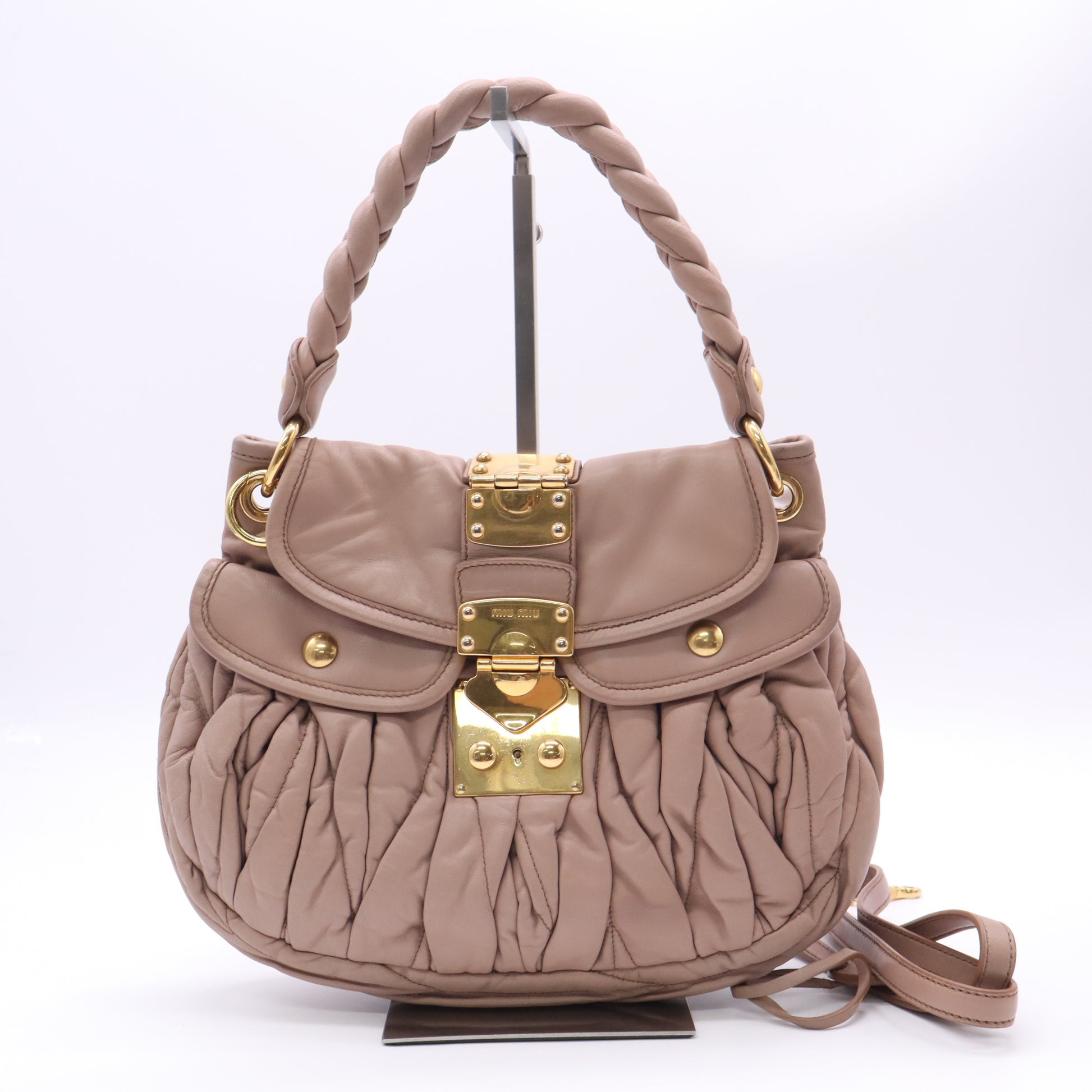 Miu Miu Matelassé Coffer Hobo Bag B23467