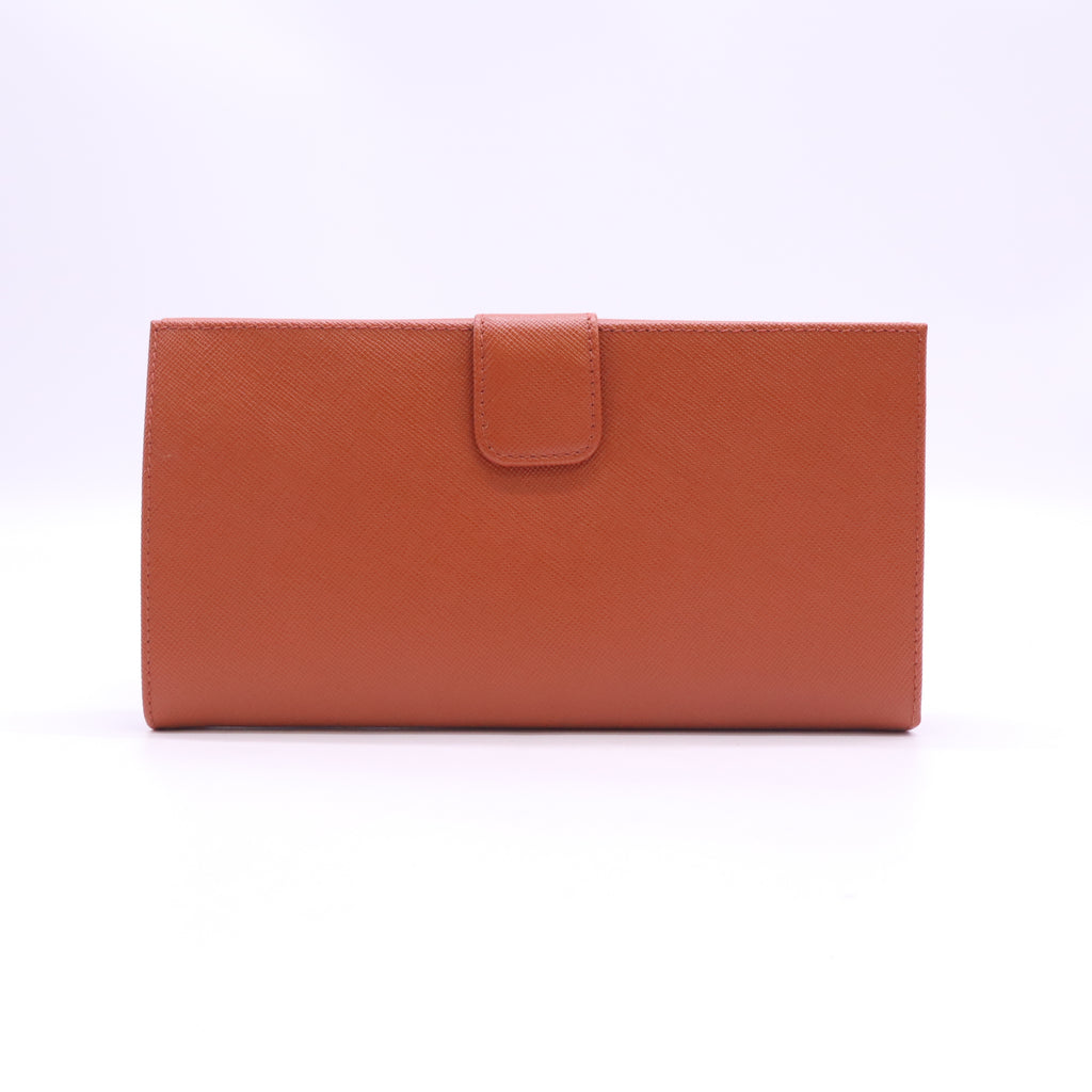 Prada Large Saffiano Leather Continental Flap Wallet W23305