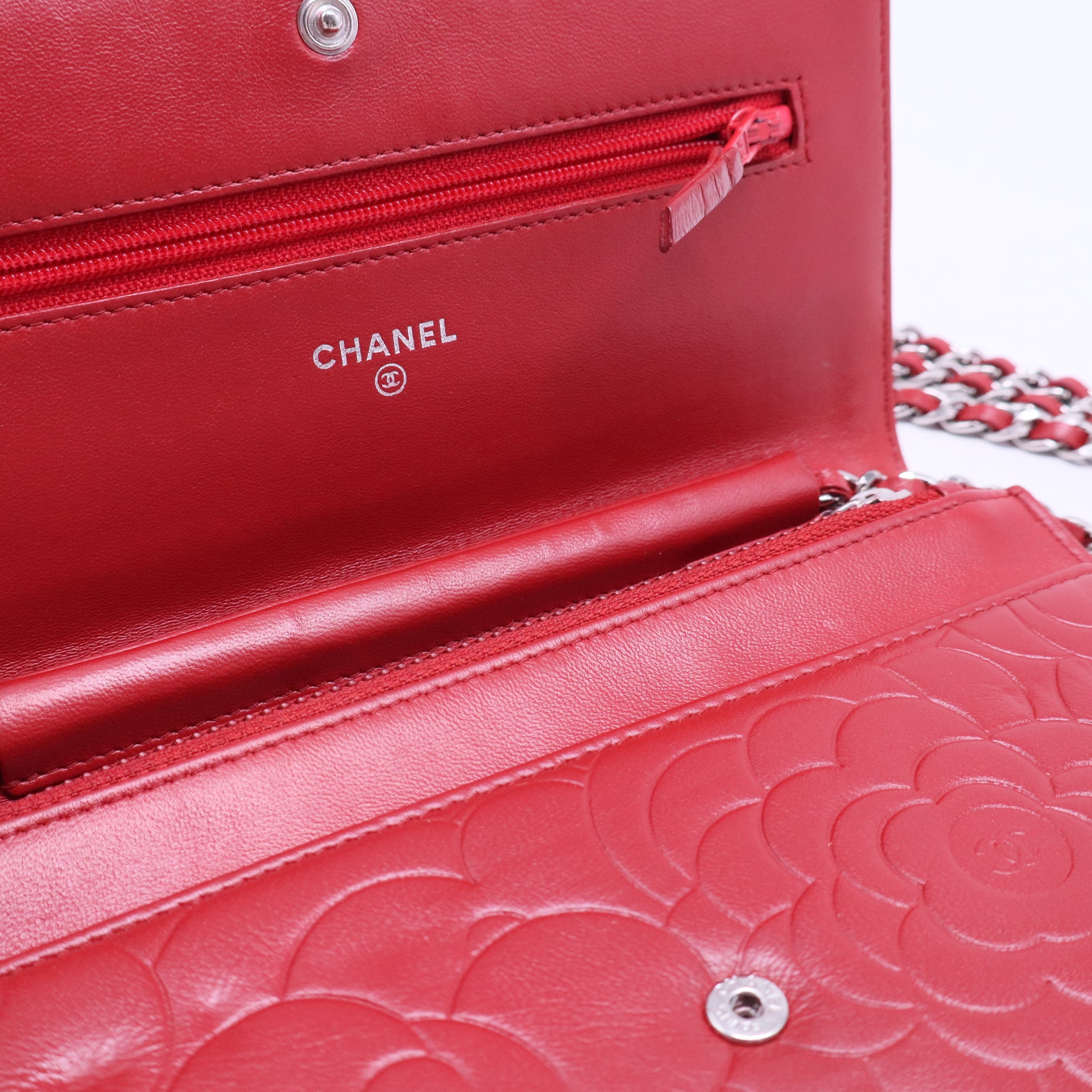 Wallet on Chain Camellia Lambskin W20431