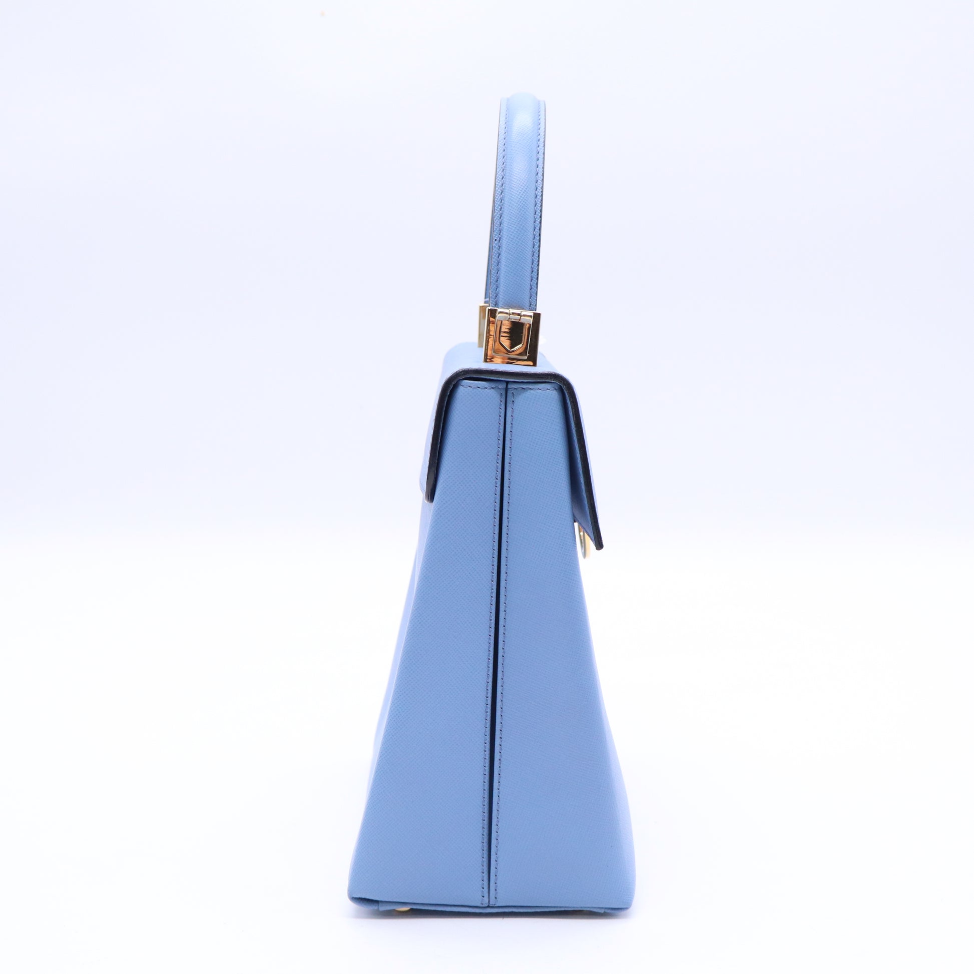 Salvatore Ferragamo Gancini Two-way Handbag Shoulder bag Blue Vintage Twins LDJ3756