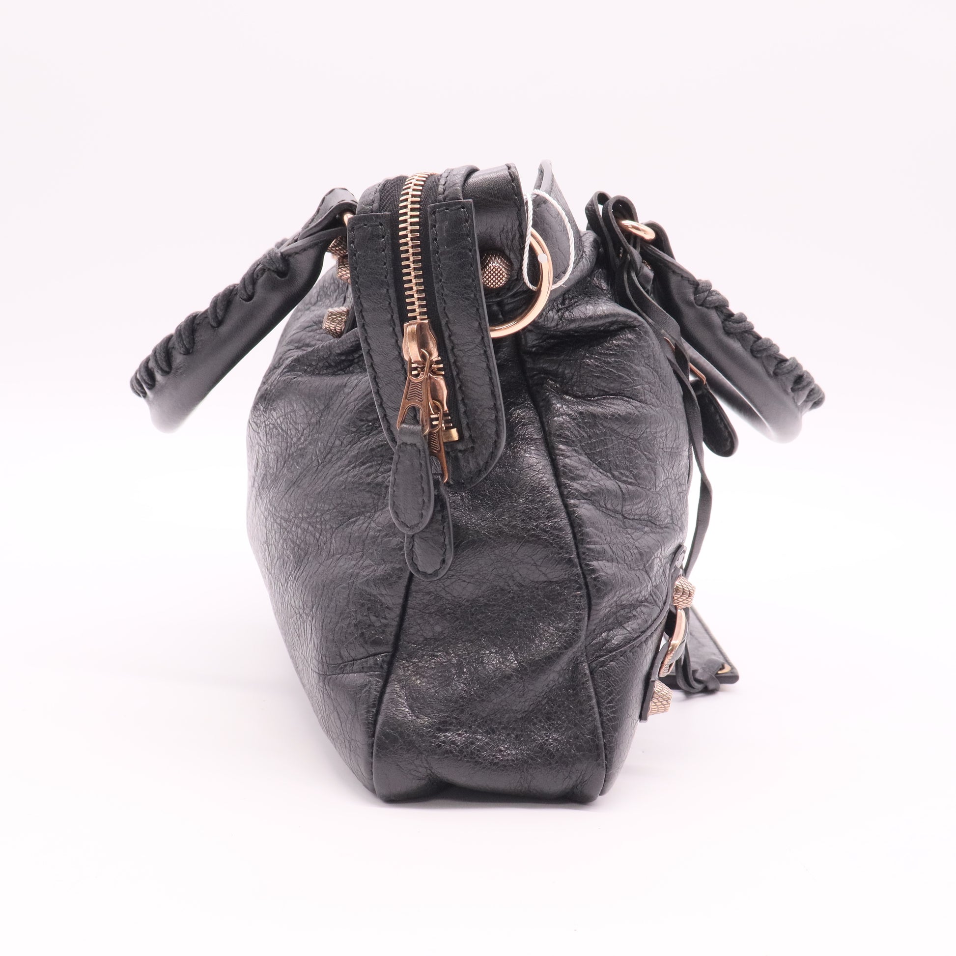 Balenciaga Agneau Giant 12 Rose Gold Hardware Town Black Twins