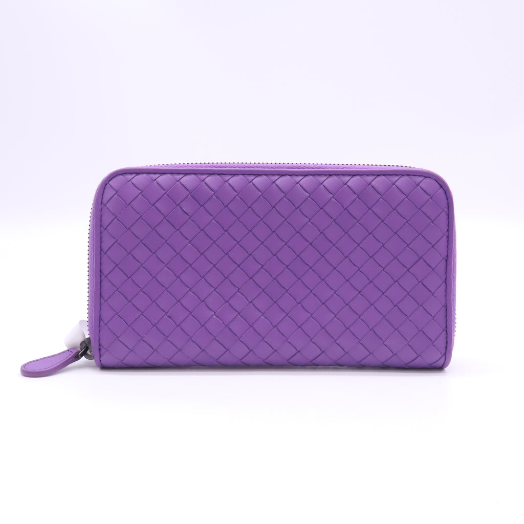 Bottega Veneta Intrecciato Nappa Zip Around Wallet W23276