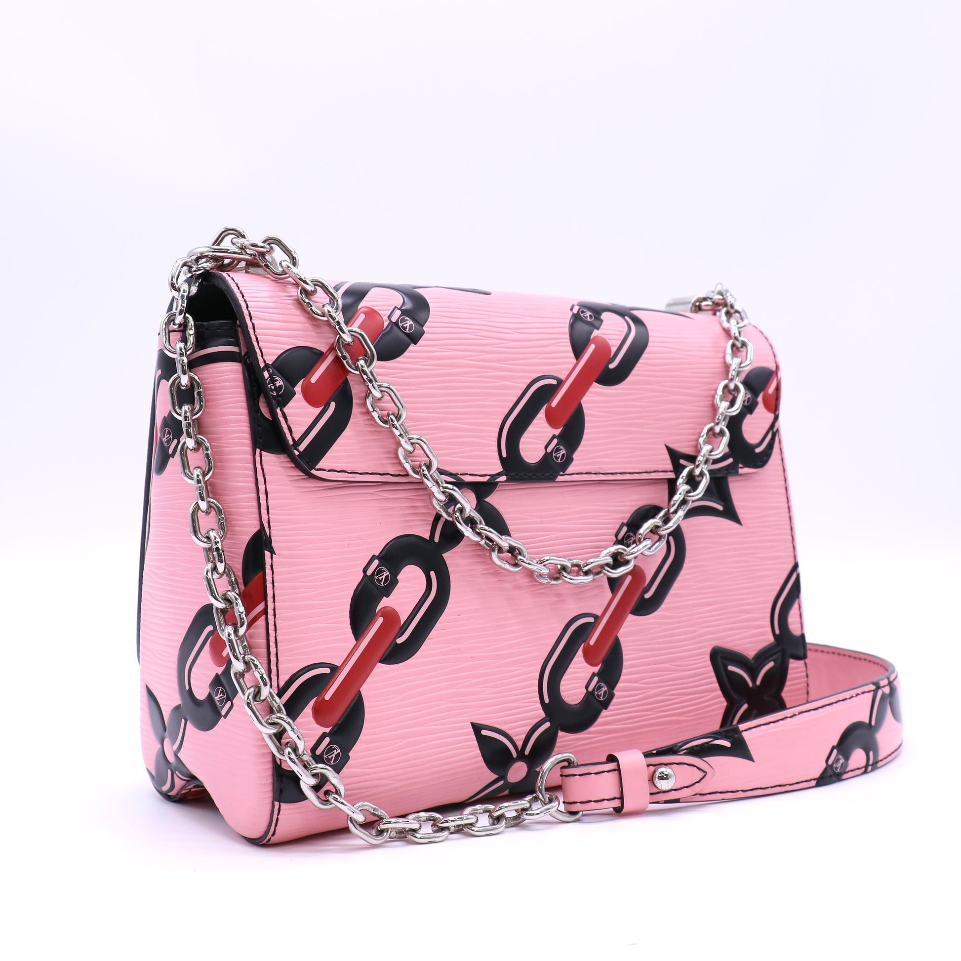Twist Handbag Limited Edition Print Epi Leather MM Twins LDJ4589