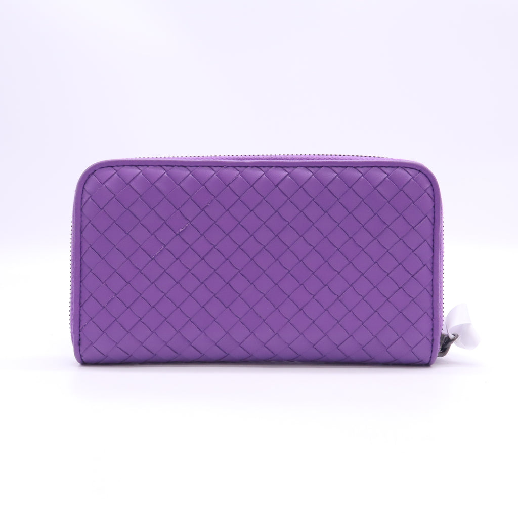 Bottega Veneta Intrecciato Nappa Zip Around Wallet W23276