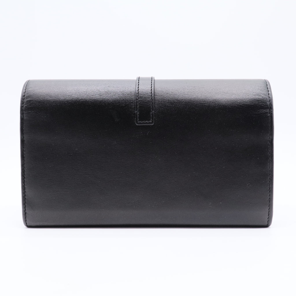 Black/Beige Smooth Leather Sulpice Wallet