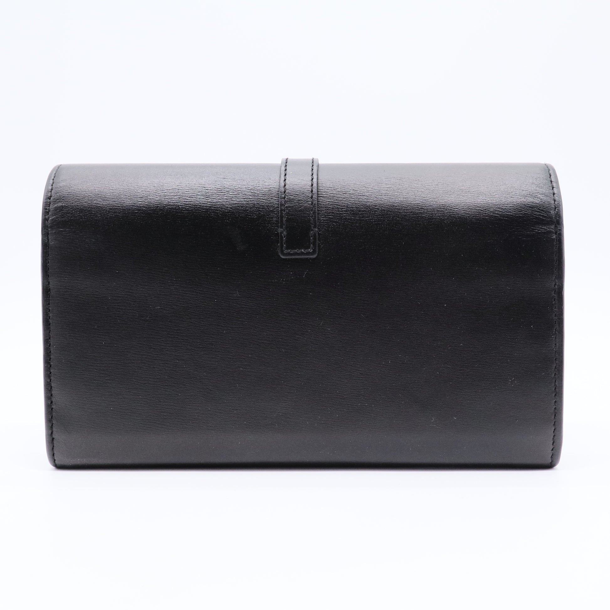 Black/Beige Smooth Leather Sulpice Wallet
