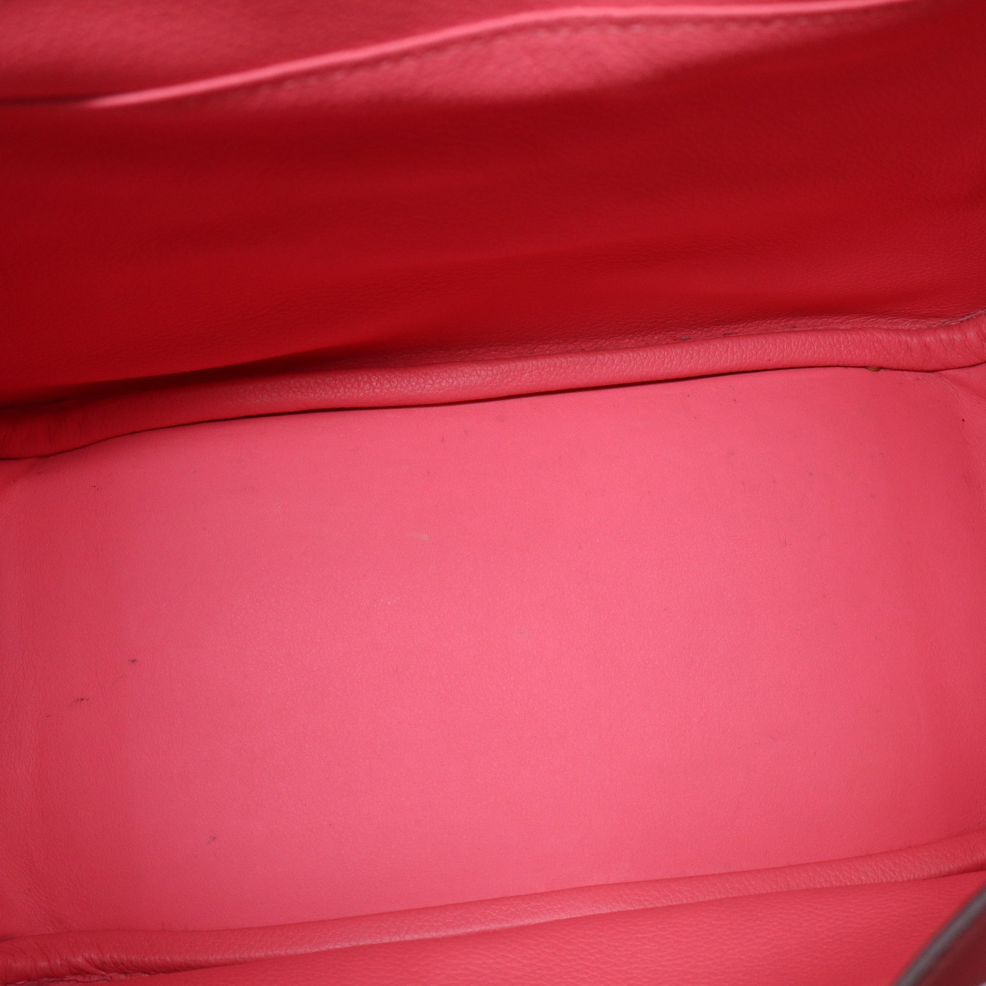 Hermes Taurillon Clemence Verso Mini Lindy 20 Rose Sakura Gris Perle Twins LDJ3768