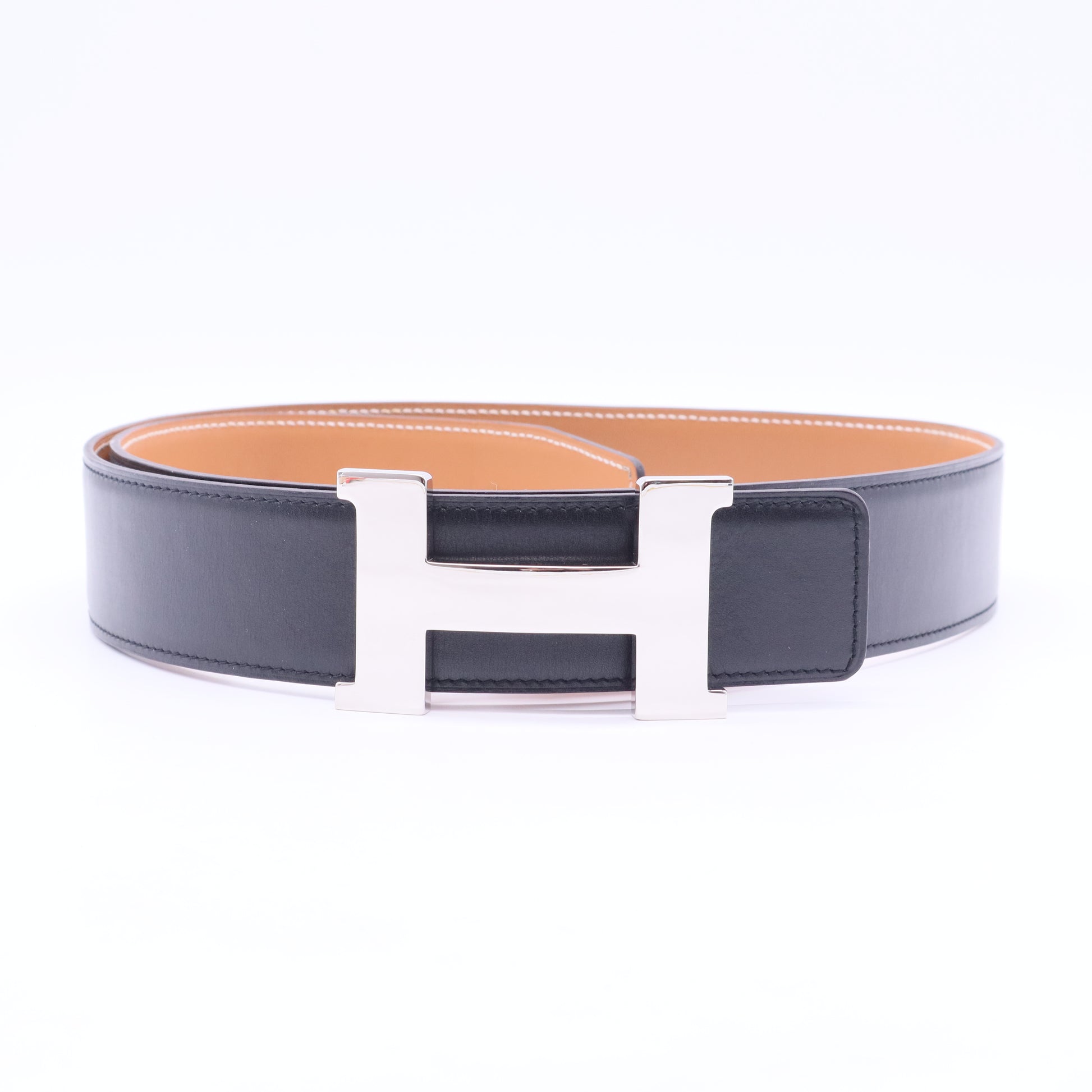 Box Togo H Belt 90 Black Silver W11185