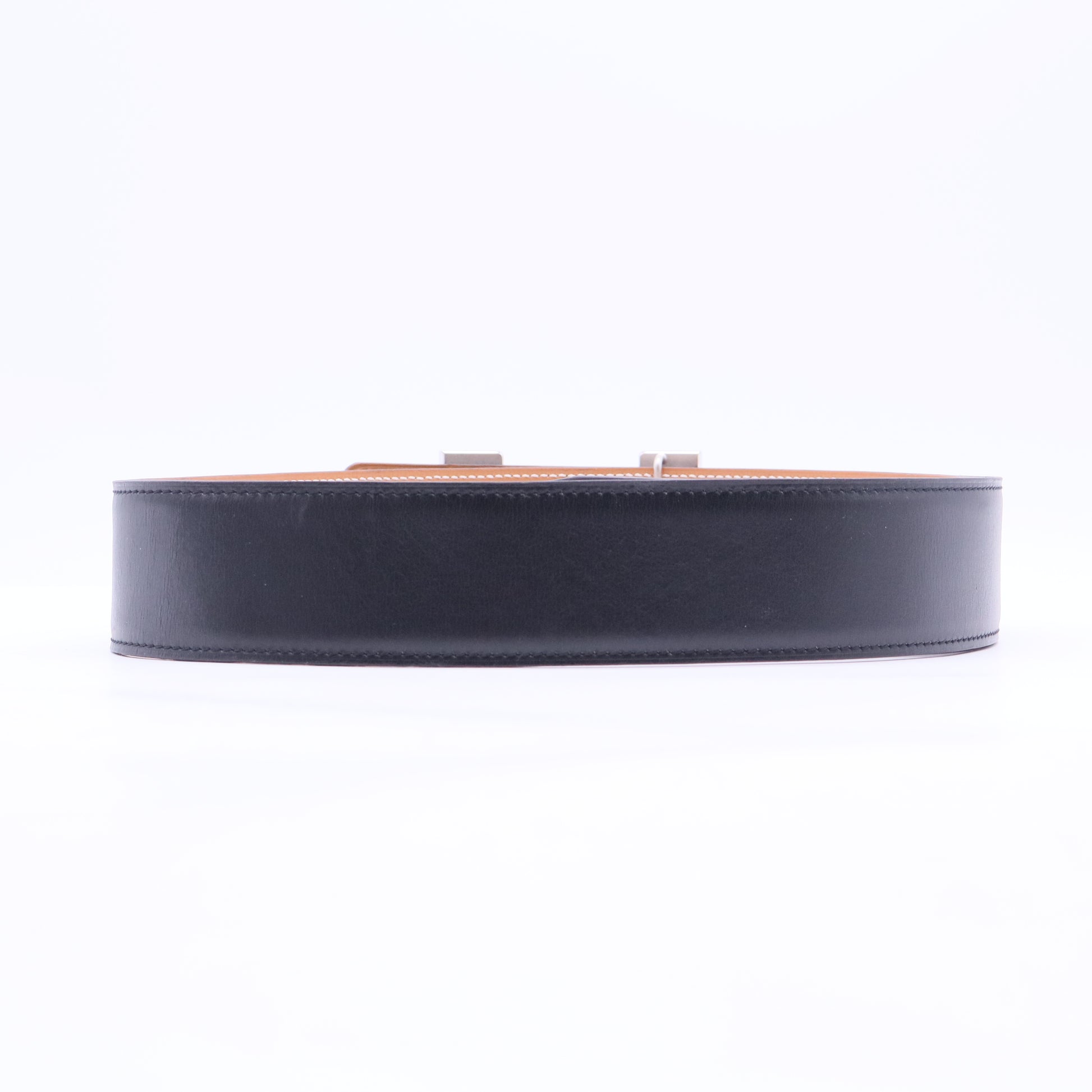 Box Togo H Belt 90 Black Silver W11185