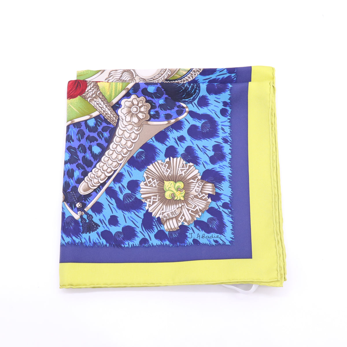 Hermès "Casques et Plumets" Carré 90 Silk Scarf W23297