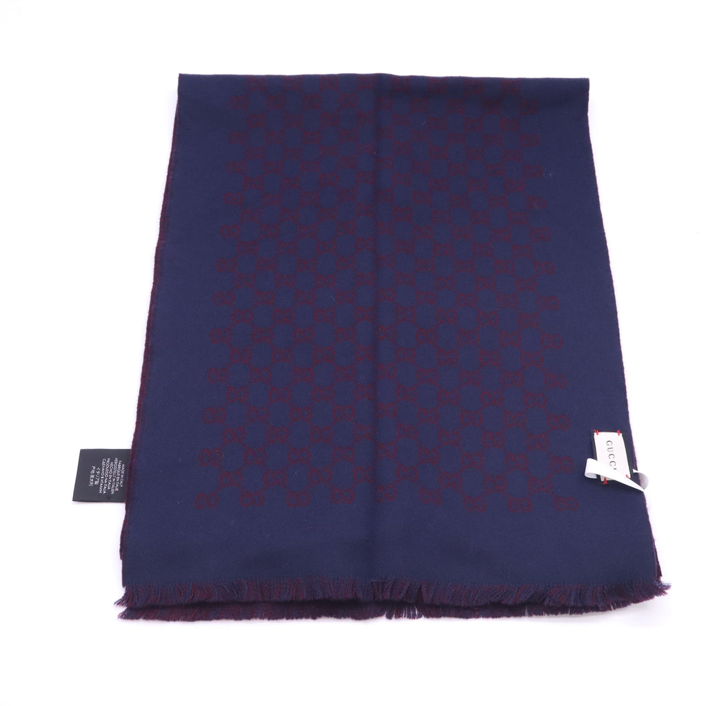 Gucci GG Jacquard Reversible Wool Scarf W23296