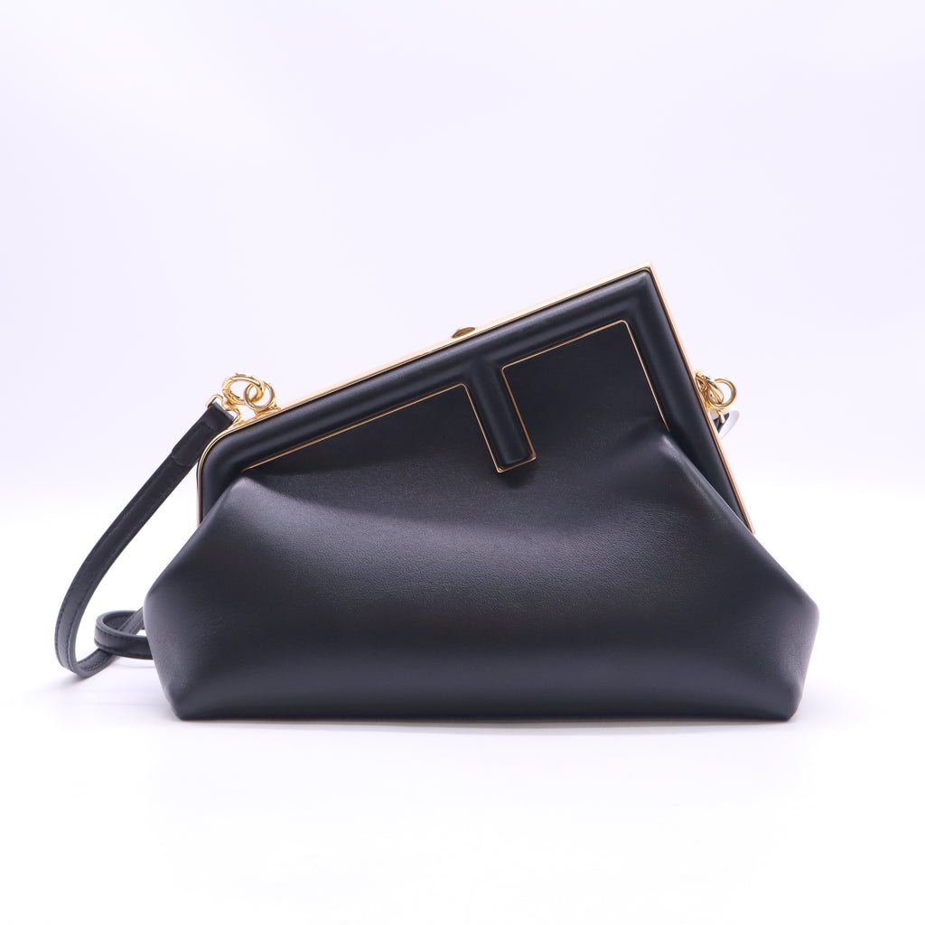 Shiny Nappa Small Fendi First Black B24298