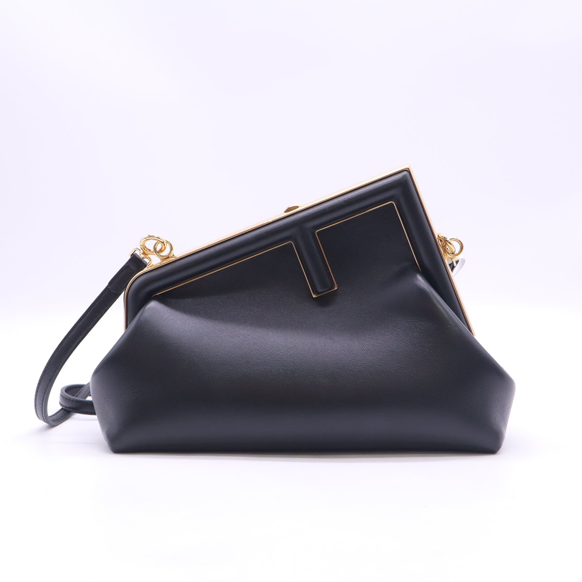 Shiny Nappa Small Fendi First Black B24298