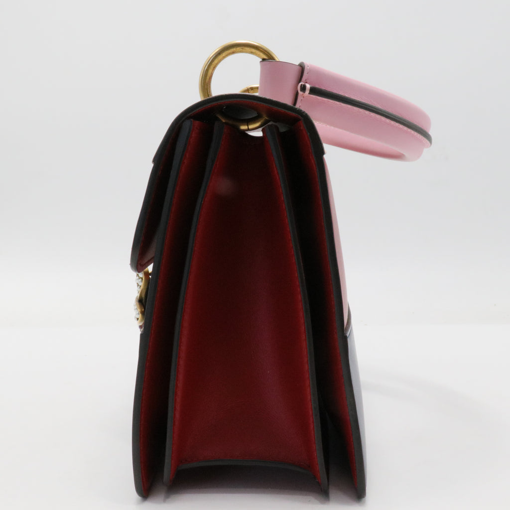 Queen Margaret Top Handle Bag Colorblock Leather Small