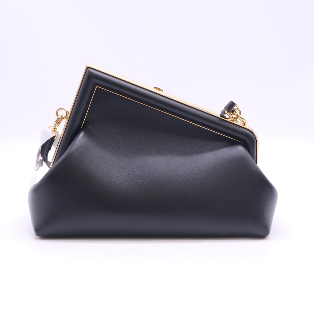 Shiny Nappa Small Fendi First Black B24298