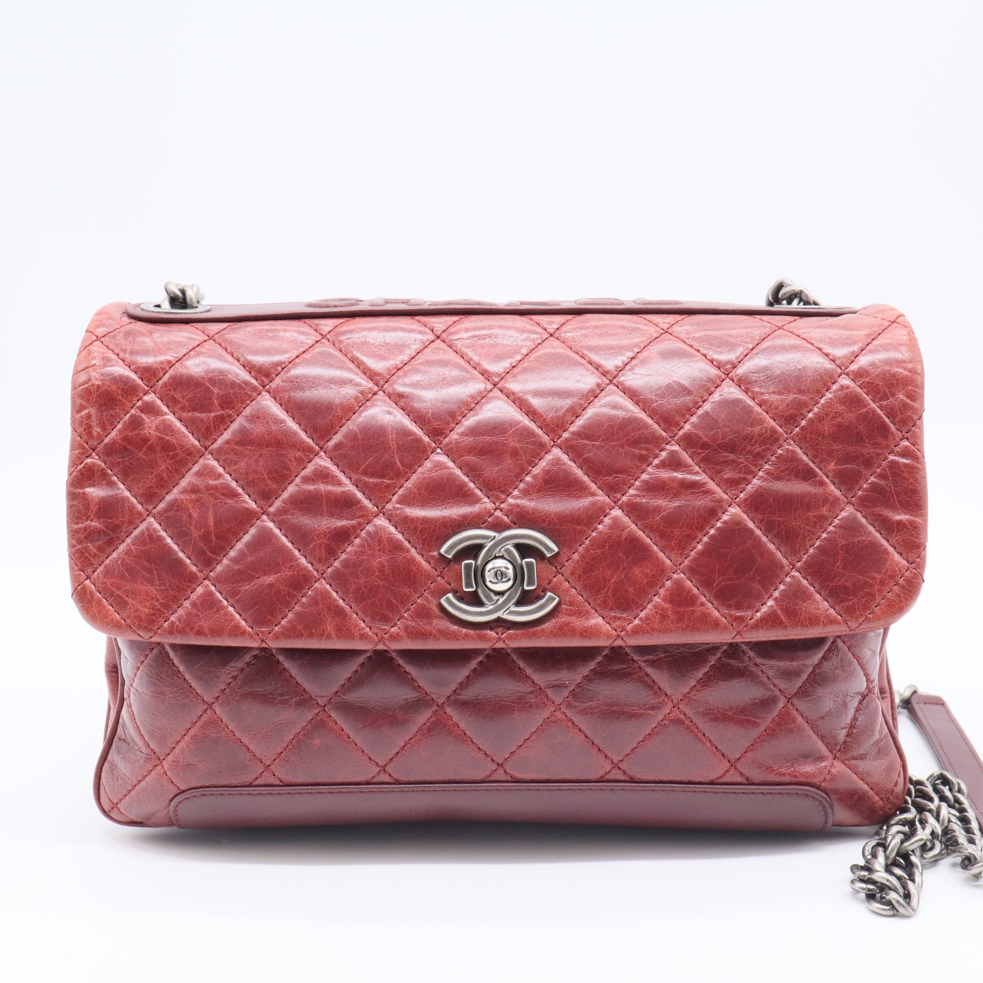 CC Crave Flap Bag Quilted Glazed Caviar Jumbo
