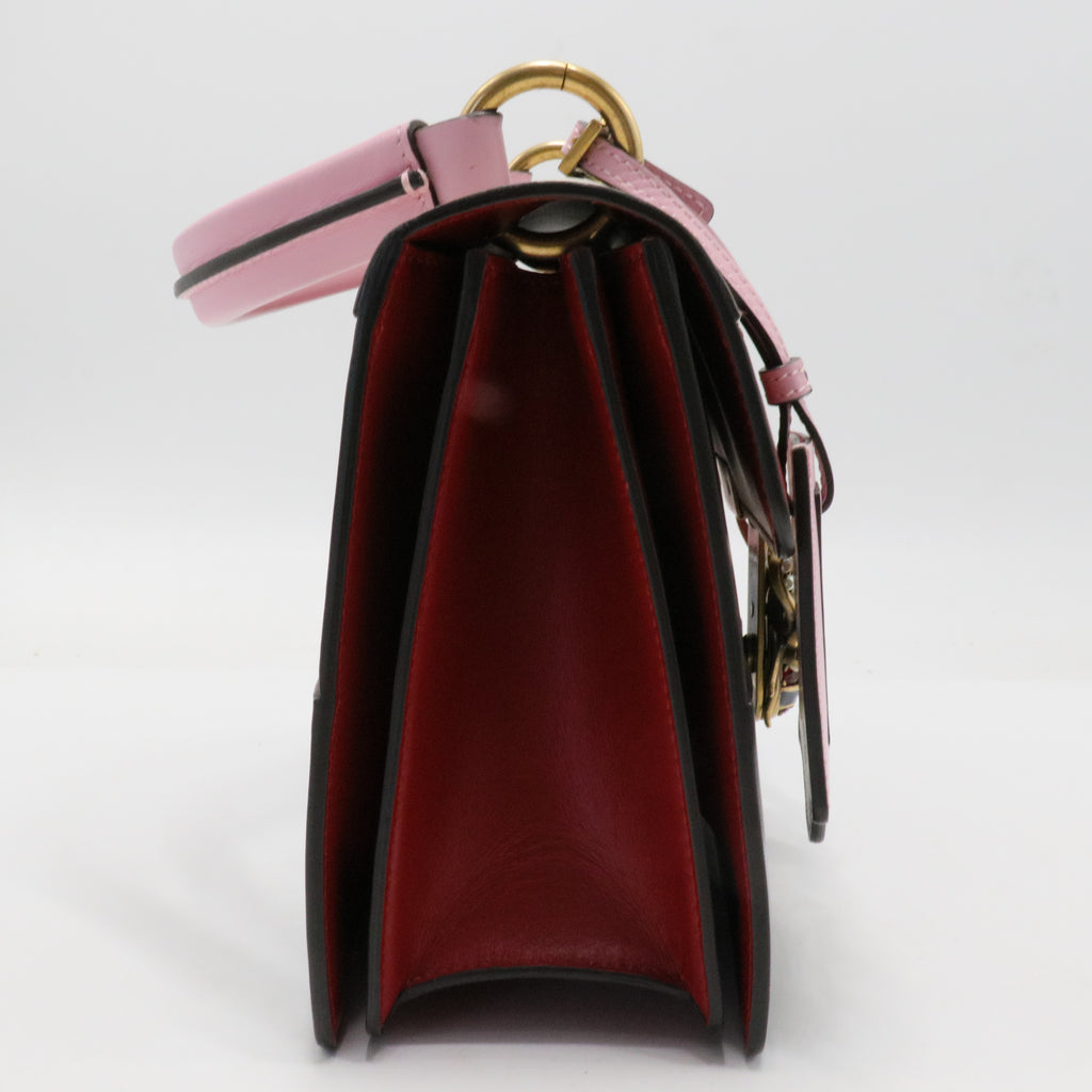 Queen Margaret Top Handle Bag Colorblock Leather Small