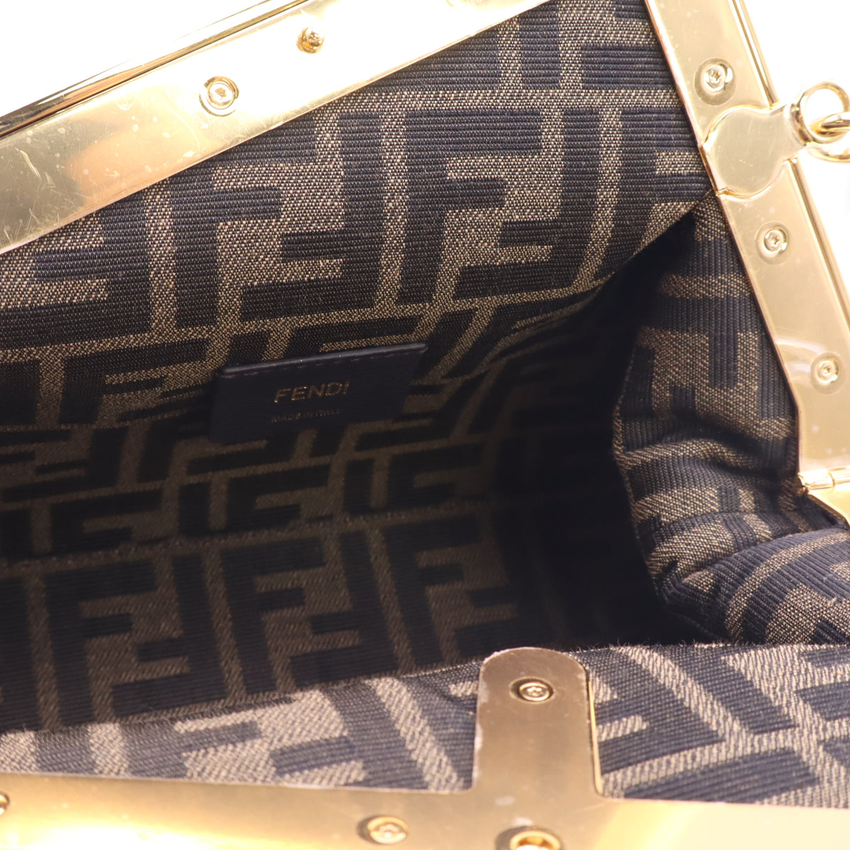 Shiny Nappa Small Fendi First Black B24298