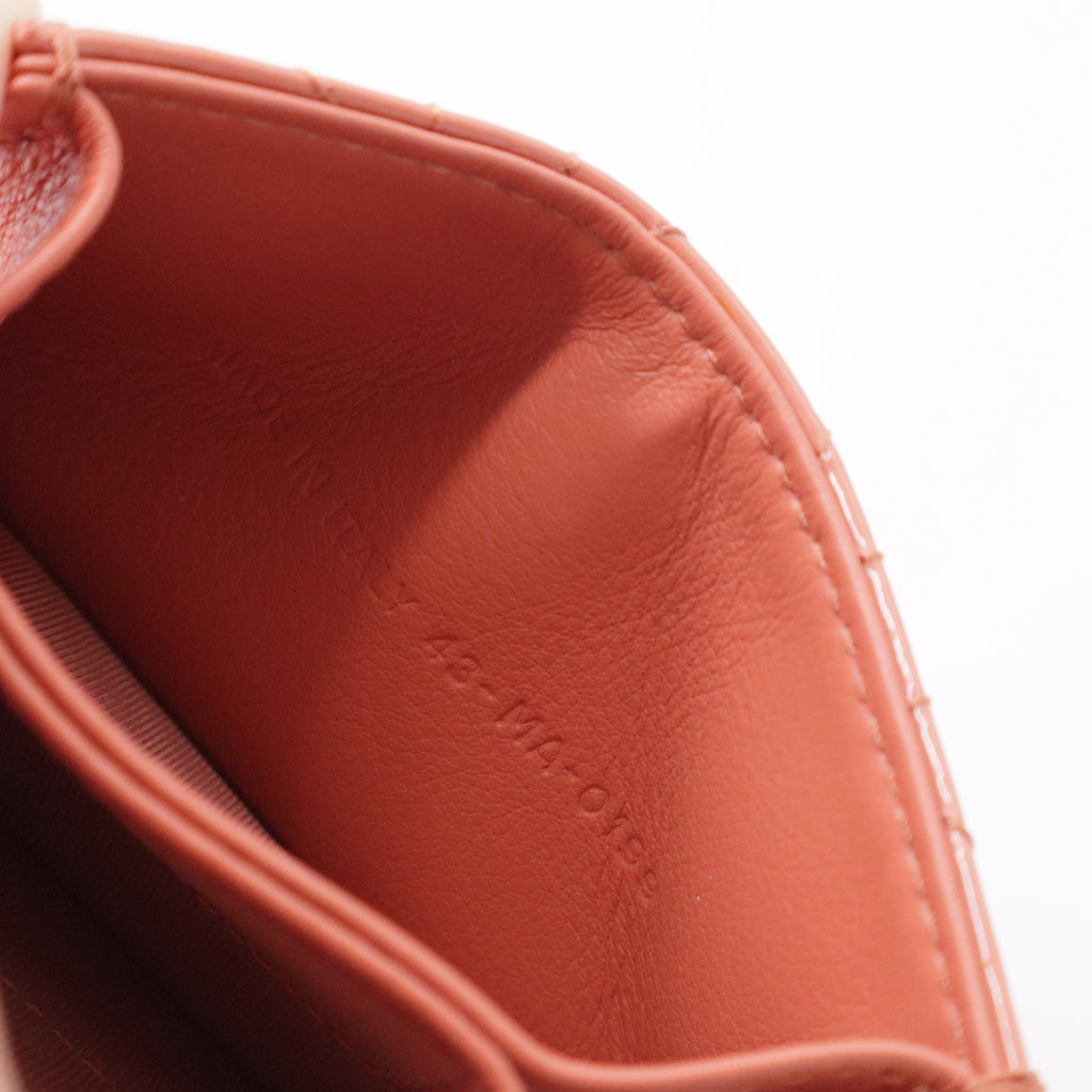 Patent Cannage Lady Dior Eden Wallet Rose Clair