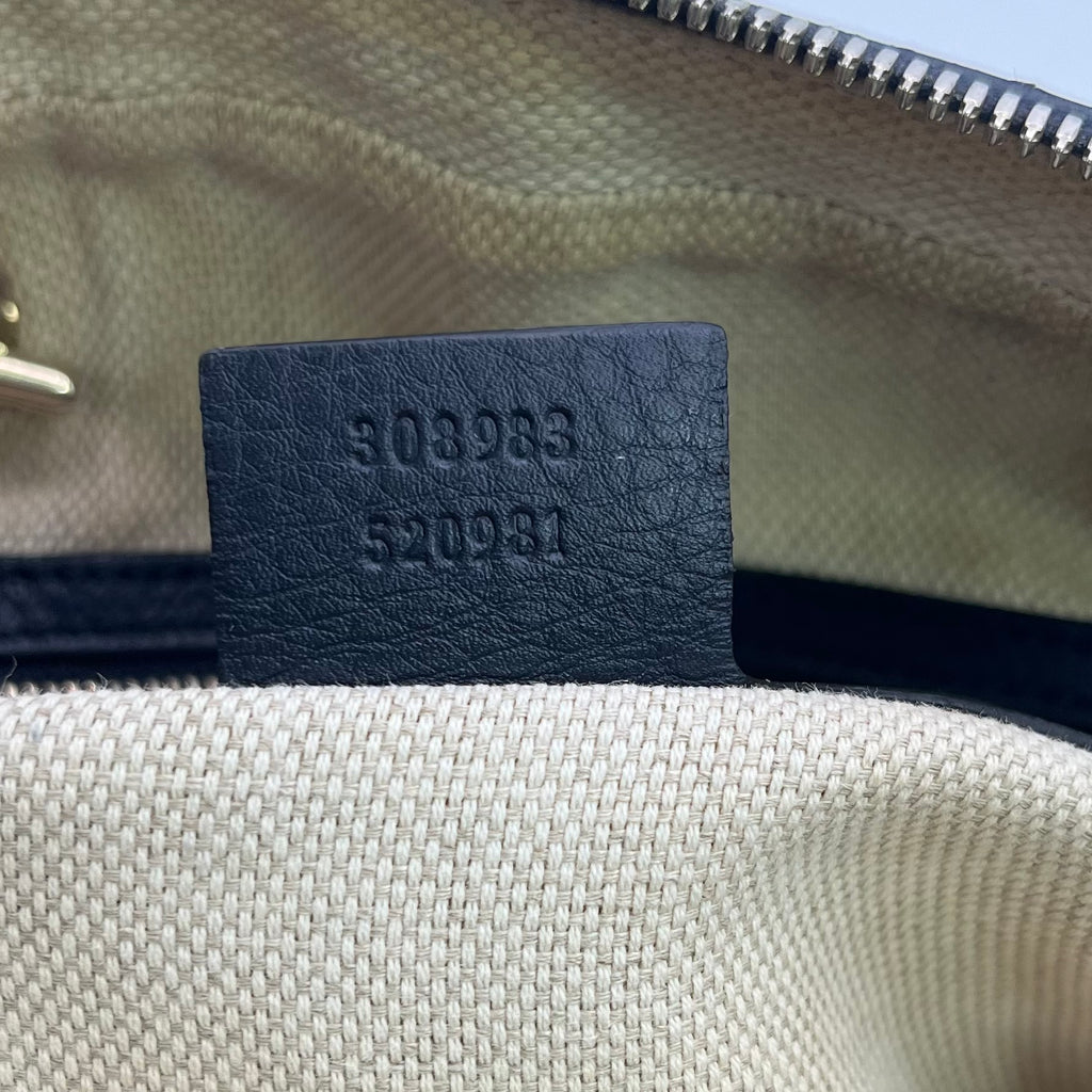 Black Pebbled Leather Soho Chain Shoulder Bag twins