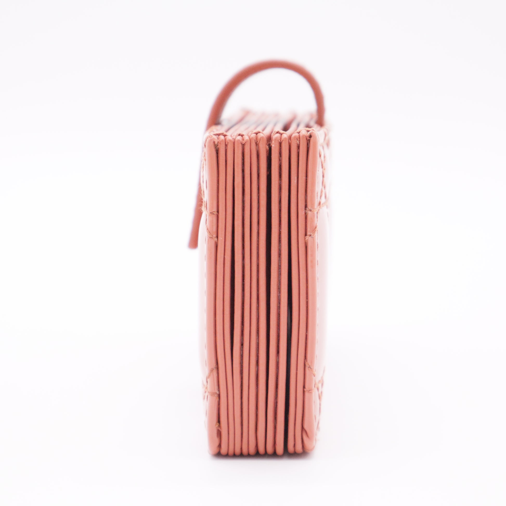 Patent Cannage Lady Dior Eden Wallet Rose Clair