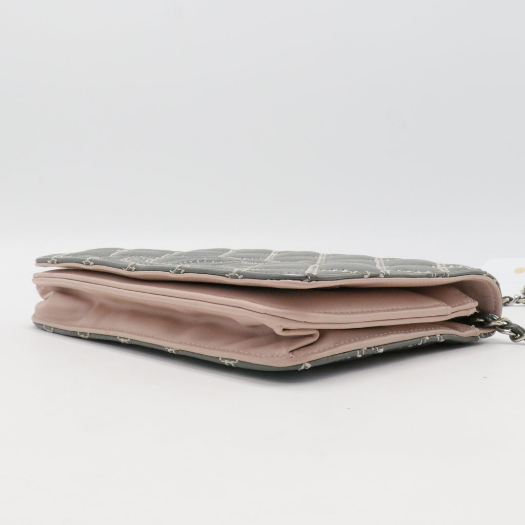 Chanel Black CC Wild Stitch Wallet on Chain