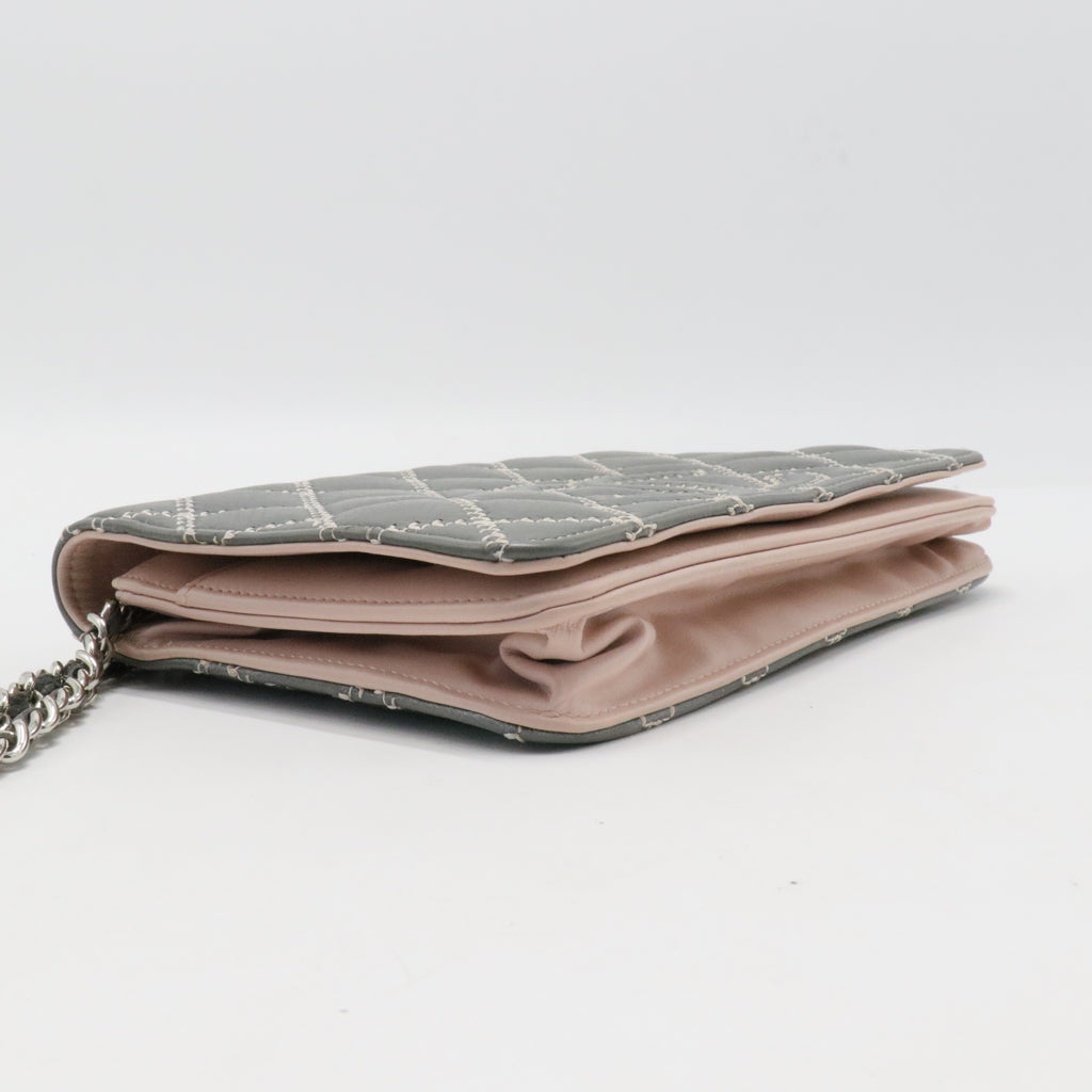 Chanel Black CC Wild Stitch Wallet on Chain